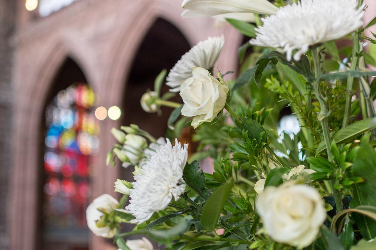 Flowers in the Manchester Cathedral