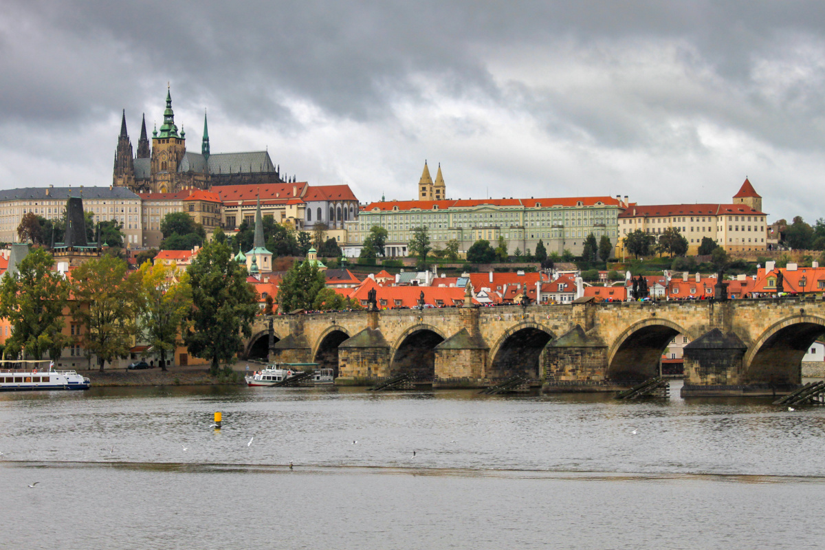 Prague Castle with the Charles Bridge